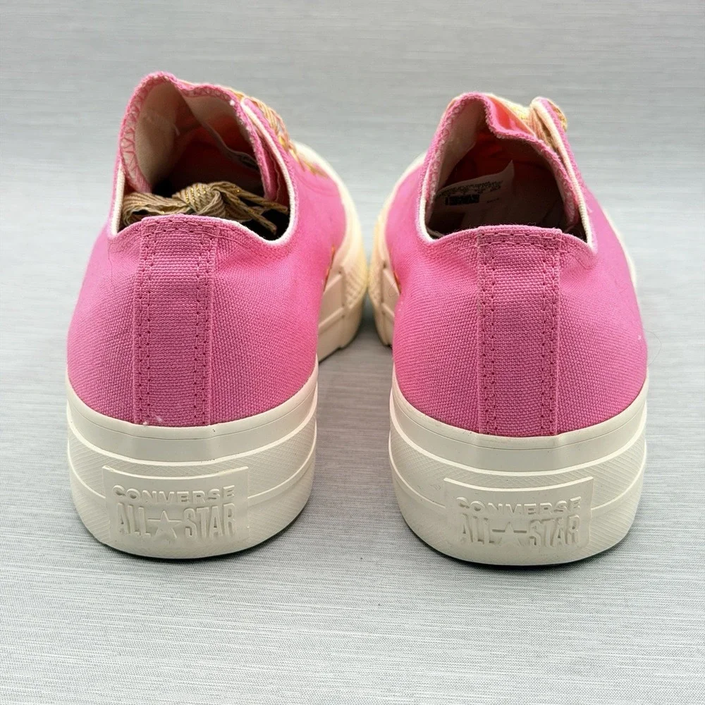 Converse By You Women's 9 Chuck Taylor Platform Pink Gold Low Top 171210C